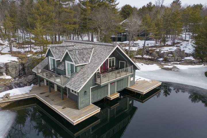 The boathouse in early winter