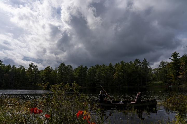 Canoeing on Stinson Lake by the Back 40