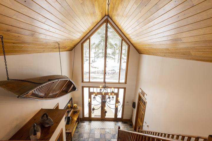 Vaulted window over the front entry